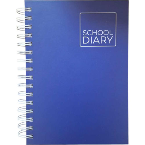 Picture of SCHOLASTIC DIARY HARD SPIRAL BLUE